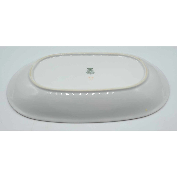 Vintage KPM Krister Germany 9 3/4" Oval Small Serving Platter. Gold Rose Design - Picture 8 of 9